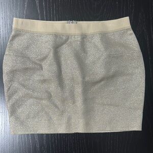 Victoria's Secret Cream Sequin Pencil Mini Skirt